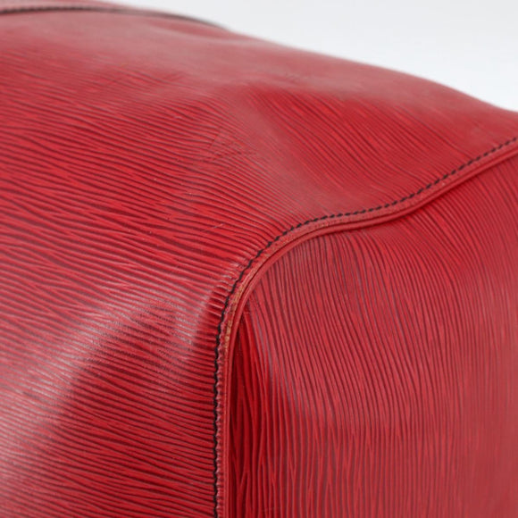 LOUIS VUITTON Epi Keepall 55 Boston Bag Red M42957 LV Auth 173121