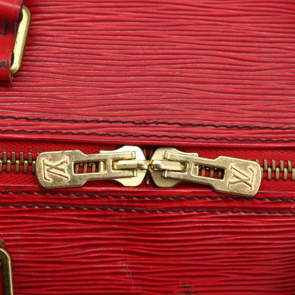 LOUIS VUITTON Epi Keepall 55 Boston Bag Red M42957 LV Auth 173121