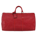 LOUIS VUITTON Epi Keepall 55 Boston Bag Red M42957 LV Auth 173121-2