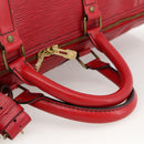 LOUIS VUITTON Epi Keepall 55 Boston Bag Red M42957 LV Auth 173121-7