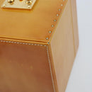 LOUIS VUITTON Monogram Vernis Bleecker Cosmetic Pouch Beige M91002 Auth 173131-9