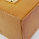 LOUIS VUITTON Monogram Vernis Bleecker Cosmetic Pouch Beige M91002 Auth 173131-14