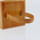 LOUIS VUITTON Monogram Vernis Bleecker Cosmetic Pouch Beige M91002 Auth 173131-7