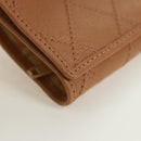 CHANEL Bicolore Accessory Pouch Leather Beige CC Auth 173133V-15