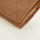 CHANEL Bicolore Accessory Pouch Leather Beige CC Auth 173133V-16