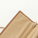 CHANEL Bicolore Accessory Pouch Leather Beige CC Auth 173133V-22