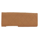 CHANEL Bicolore Accessory Pouch Leather Beige CC Auth 173133V-13