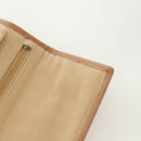 CHANEL Bicolore Accessory Pouch Leather Beige CC Auth 173133V-26