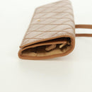 CHANEL Bicolore Accessory Pouch Leather Beige CC Auth 173133V-4