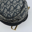 Christian Dior Trotter Canvas Satteltasche Marinegold Auth 173140-10