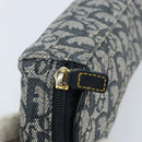 Christian Dior Trotter Canvas Satteltasche Marinegold Auth 173140-13