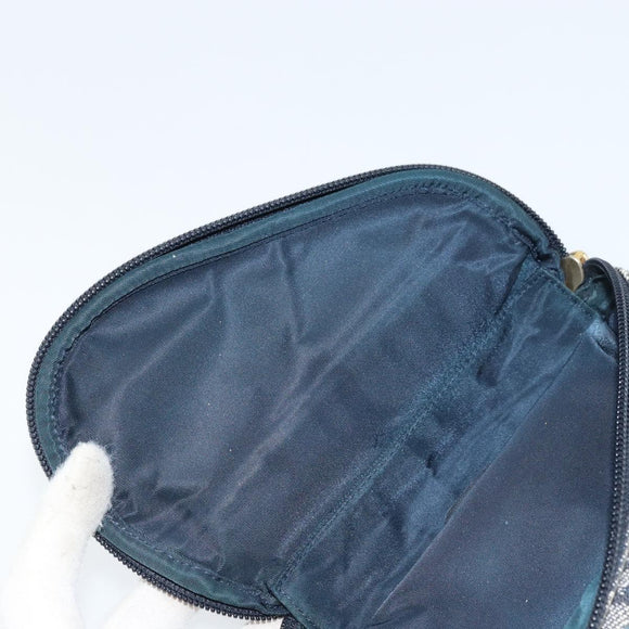 Christian Dior Trotter Canvas Satteltasche Marinegold Auth 173140