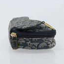 Christian Dior Trotter Canvas Satteltasche Marinegold Auth 173140-5