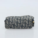 Christian Dior Trotter Canvas Satteltasche Marinegold Auth 173140-6