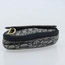 Christian Dior Trotter Canvas Satteltasche Marinegold Auth 173140-7