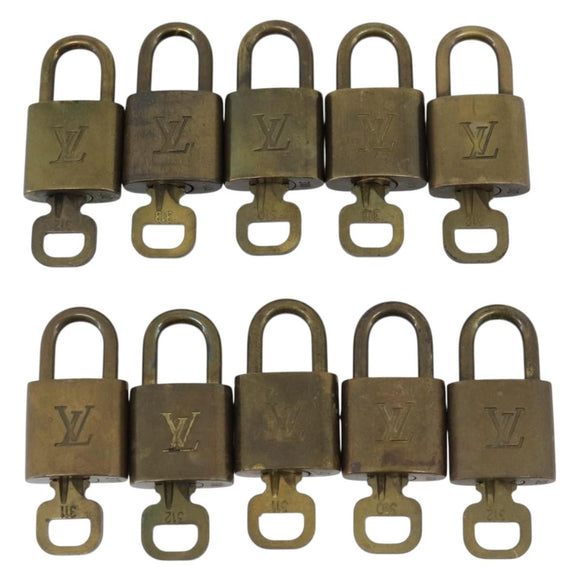 LOUIS VUITTON Padlock 10 Set Padlock metal Gold LV Auth 173149