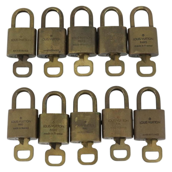 LOUIS VUITTON Padlock 10 Set Padlock metal Gold LV Auth 173149