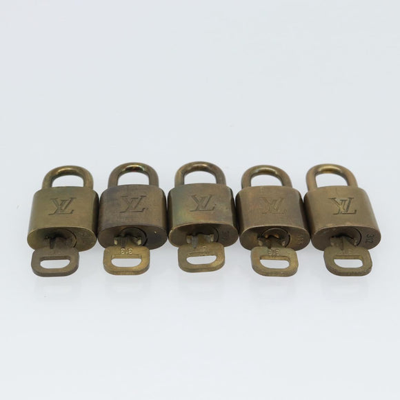 LOUIS VUITTON Padlock 10 Set Padlock metal Gold LV Auth 173149