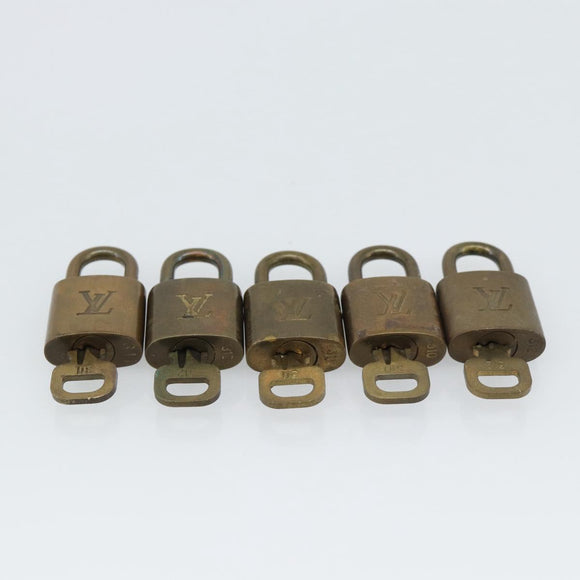 LOUIS VUITTON Padlock 10 Set Padlock metal Gold LV Auth 173149