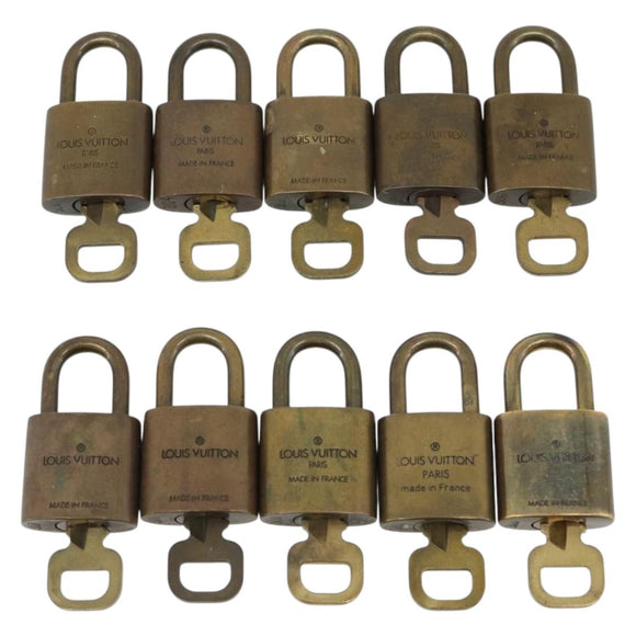 LOUIS VUITTON Padlock 10 Set Padlock metal Gold LV Auth 173150