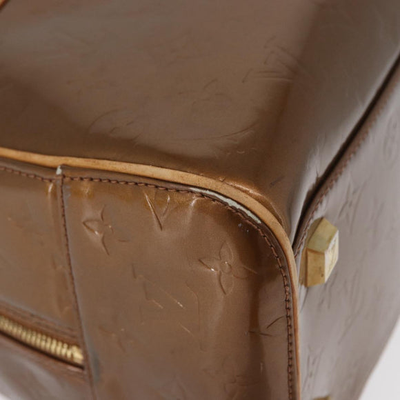 LOUIS VUITTON Monogram Vernis Tompkins Square Bag Bronze M91103 LV Auth 173153