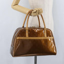 LOUIS VUITTON Monogram Vernis Tompkins Square Bag Bronze M91103 LV Auth 173153-23