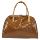 LOUIS VUITTON Monogram Vernis Tompkins Square Bag Bronze M91103 LV Auth 173153-3