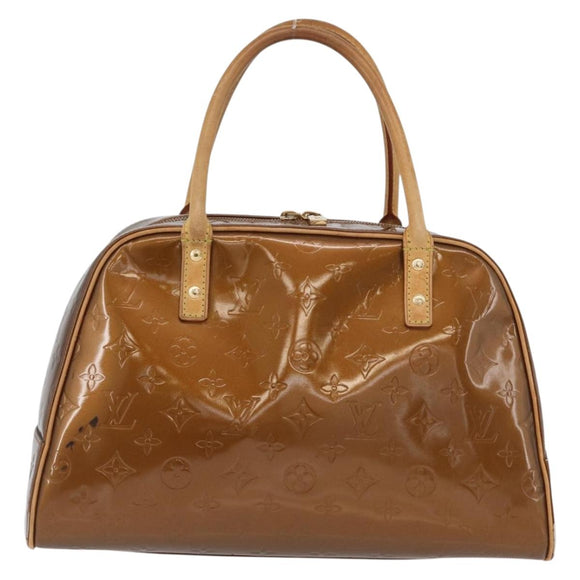 LOUIS VUITTON Monogram Vernis Tompkins Square Bag Bronze M91103 LV Auth 173153