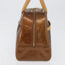 LOUIS VUITTON Monogram Vernis Tompkins Square Bag Bronze M91103 LV Auth 173153-6