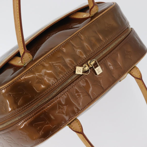 LOUIS VUITTON Monogram Vernis Tompkins Square Bag Bronze M91103 LV Auth 173153