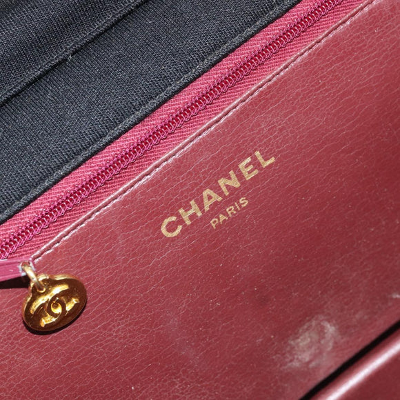 CHANEL Chain Matelasse 22 Shoulder Bag Jersey Black Gold CC Auth 173155