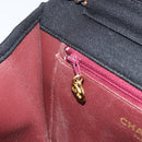CHANEL Chain Matelasse 22 Shoulder Bag Jersey Black Gold CC Auth 173155-24