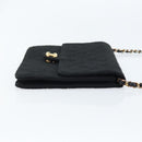 CHANEL Chain Matelasse 22 Shoulder Bag Jersey Black Gold CC Auth 173155-3