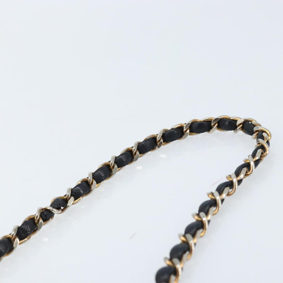 CHANEL Chain Matelasse 22 Shoulder Bag Jersey Black Gold CC Auth 173155