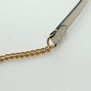 FENDI Easy Baguette Chain Schultertasche Leder Elfenbein Gold Auth 173156M-9