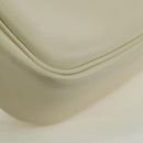 FENDI Easy Baguette Chain Schultertasche Leder Elfenbein Gold Auth 173156M-17