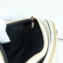 FENDI Easy Baguette Chain Schultertasche Leder Elfenbein Gold Auth 173156M-26