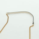 FENDI Easy Baguette Chain Schultertasche Leder Elfenbein Gold Auth 173156M-14