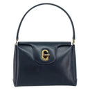 GUCCI Handtas Leer Marineblauw goud 000 406 1080 Auth 173159-2