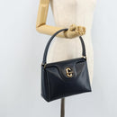 GUCCI Handtas Leer Marineblauw goud 000 406 1080 Auth 173159-23