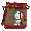 GUCCI GUCCI × Doraemon Micro GG Supreme Bag PVC Beige Gold 647801 Auth 173166SAM-1