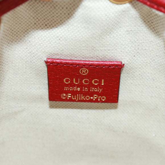 GUCCI GUCCI × Doraemon Micro GG Supreme Bag PVC Beige Gold 647801 Auth 173166SAM