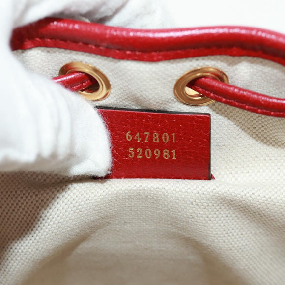 GUCCI GUCCI × Doraemon Micro GG Supreme Bag PVC Beige Gold 647801 Auth 173166SAM