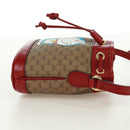 GUCCI GUCCI × Doraemon Micro GG Supreme Bag PVC Beige Gold 647801 Auth 173166SAM-5