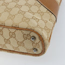 GUCCI GG Canvas Tote Bag Beige Brown 113015 Auth 173169V-12