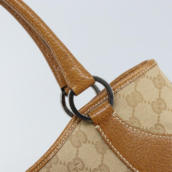 GUCCI GG Canvas Tote Bag Beige Brown 113015 Auth 173169V