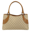 GUCCI GG Canvas Tote Bag Beige Brown 113015 Auth 173169V-3