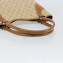 GUCCI GG Canvas Tote Bag Beige Brown 113015 Auth 173169V-7