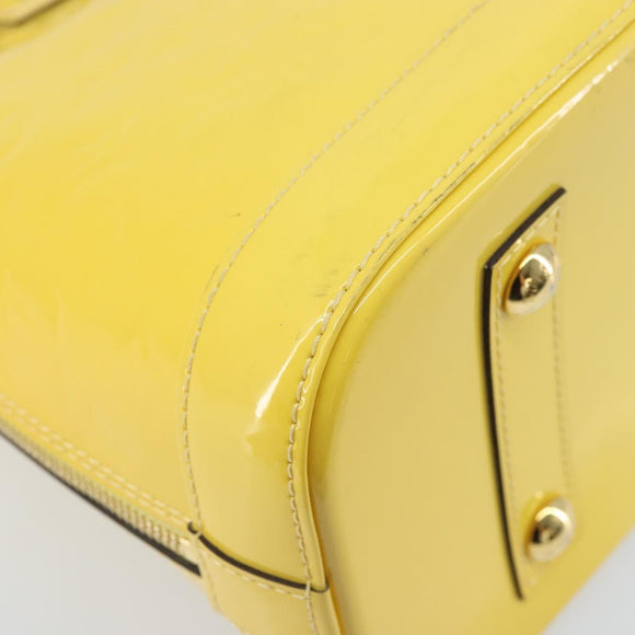 LOUIS VUITTON Monogram Vernis Alma PM Hand Bag Citrin M90101 LV Auth 173176V