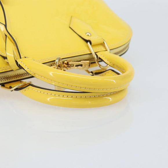 LOUIS VUITTON Monogram Vernis Alma PM Hand Bag Citrin M90101 LV Auth 173176V
